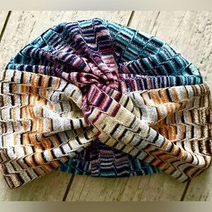 Missoni Multicolor Knotted Metallic Turban